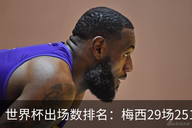 世界杯出场数排名：梅西29场2515分钟第一，C罗26场2115分钟第二